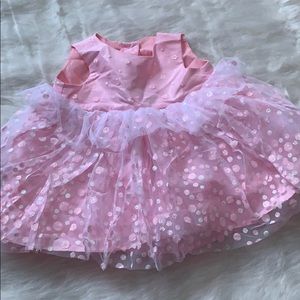 Pink polka dot baby dress
